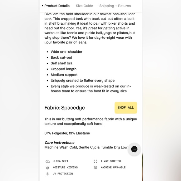 NWT Beyond Yoga Spacedye The Bold Shoulder Cropped Tank - Pink Haze Heather - Picture 6 of 6